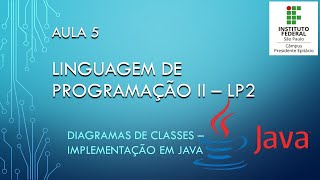 LP2 - Aula 5 - Diagramas de Classe com implementação em Java.