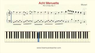 Mozart Acht Menuette KV 315a No 1