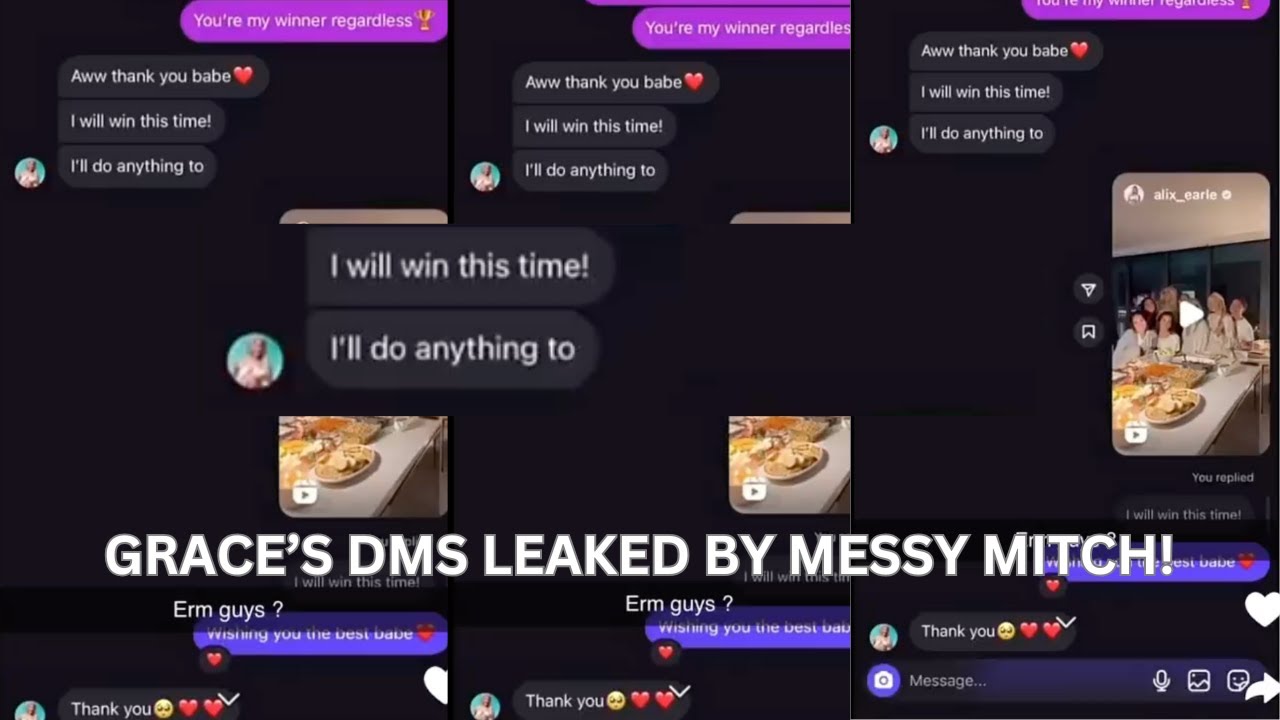 GRACE'S DMS LEAKED by MESSY MITCH! GRACE says she will do ANYTHING to
