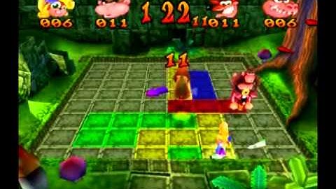 Crash Bash - Warp Room 1: Ruins - 72) Pogo Painter Lv. 4