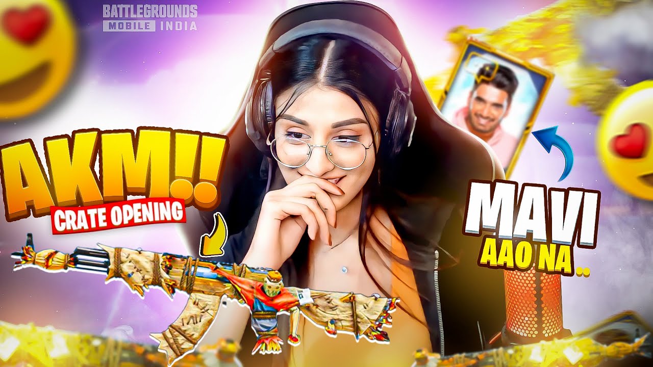 NEW AKM CRATE OPENING 😍| AND MAVI VOICE PACK AAO NA 🤣🤣🤣 |