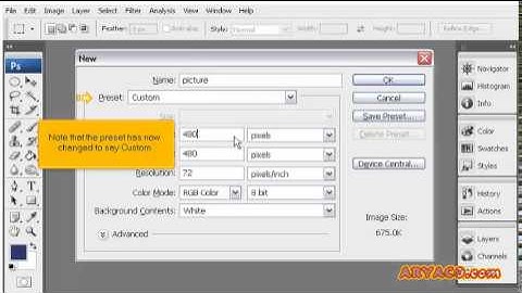 How to create a new document in PhotoShop, PhotoShop CS3