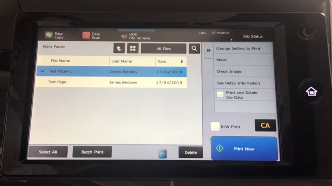 Printing a Retained Document | Sharp - YouTube