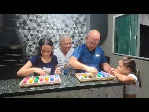 Desafio das bolinhas coloridas entre pai e filha.( Parte 1 )