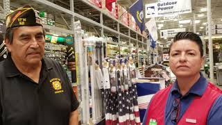 The Stockton VFW partners with Lowe's on Flag Day.
