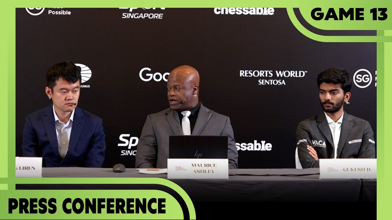 Game 13 | FULL PRESS CONFERENCE | FIDE World Chess Championship 2024 ...