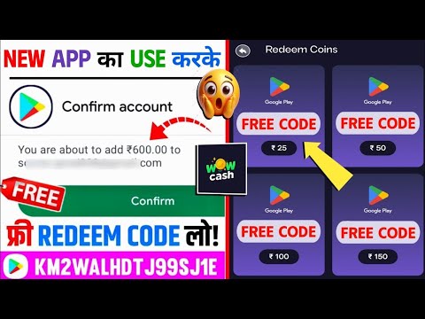 FREE REDEEM CODE ( Wow Cash App ) FREE REDEEM CODE APP | FREE GOOGLE PLAY REDEEM CODE | REDEEM CODE