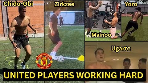 No REST🔥 United players working hard on Holidays - Chido Obi, Zirkzee,Leny Yoro,Kobbie Mainoo,Ugarte