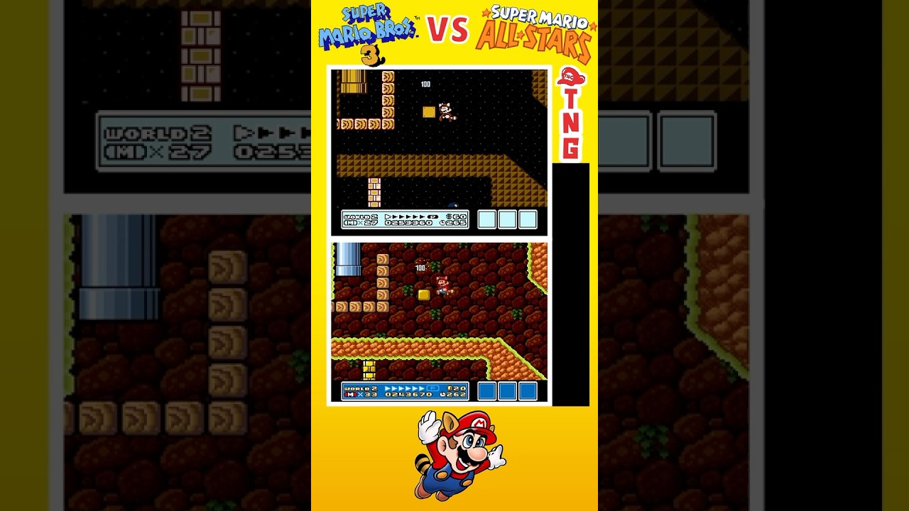 🔺 World 2 Pyramid Super Mario Bros 3 Comparison OG vs Super Mario All-Stars