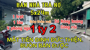 Nhà bình  Chánh góp thỏa mái ///1ty 2 căn nhà 5x24.hoàn công rồi.mặt tiền Đinh Đức thiện  .tổng 2050