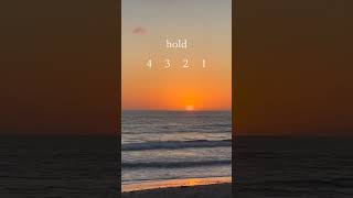 Sunset at the beach, box breathing #shorts