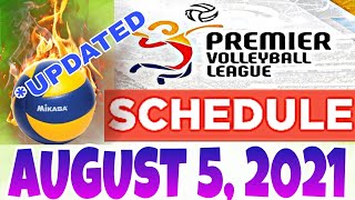 Pvl Game Schedule August 5, 2021