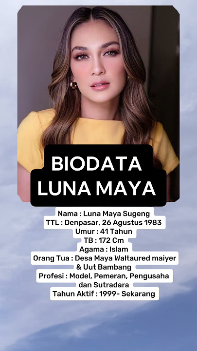 Luna Maya : Biodata Lengkap❗#shorts #biodata #lunamaya #celebrity