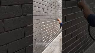 Brick Wall Grouting – Applying White Sealant for Clean Finish!