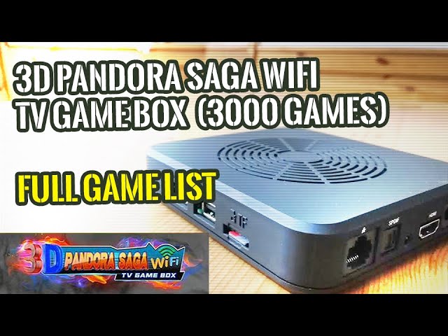 3D Pandora SAGA WiFi TV Game Box 3000 in 1 Arcade Console 10000+ Games  Download