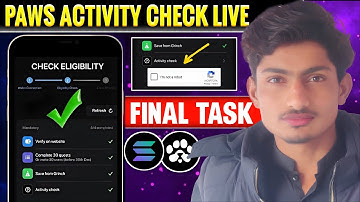 Paws Activity Check Task Complete | Paws Final Task Today | Paws Airdrop Listing Confirm