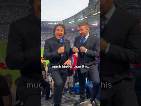 Tom Cruise and David Beckham Live show for the Champions League final 🏆 #davidbeckham #tomcruise