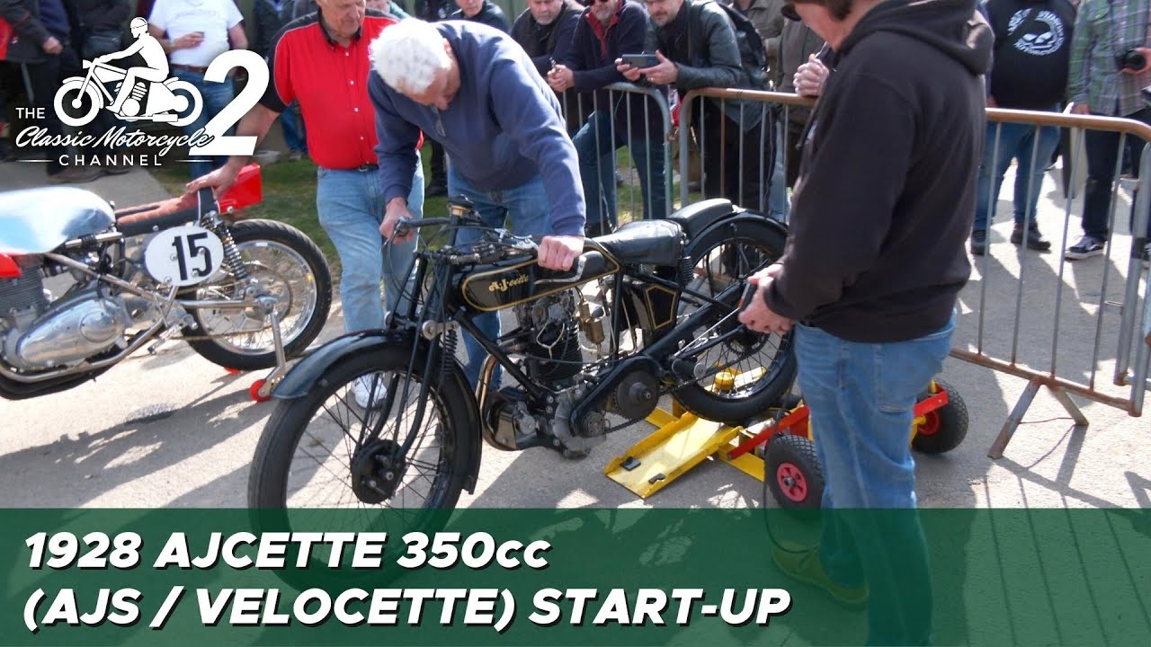 1928 AJcette 350cc start-up & engine sound