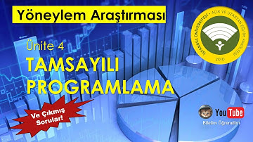 AUZEF Yöneylem Araştırması, Ünite 4, TAMSAYILI PROGRAMLAMA, Konu Özeti,Ünite Soru ve Çözümleri