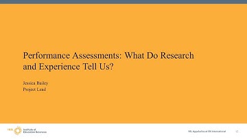 Introduction to Performance Assessments (REL Appalachia)