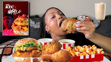 Let’s Eat: Trying the KFC Nasty C Mega Box & Gingerbread Shake! 🍔🥤✨|South African Mukbang🇿🇦❤️‍🔥
