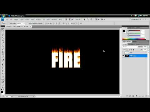 Text On Fire (Part 2/2) - Photoshop CS4 Intermediate Tutorial HD