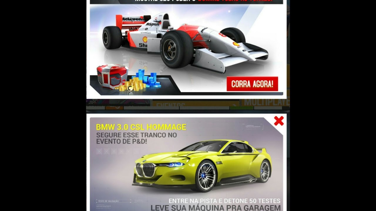 Asphalt 8, Campeonato McLaren MP4/8 e P&D da BMW CSL Hommage