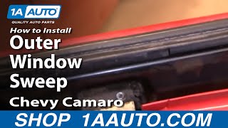 How to Replace Window Sweep 82-92 Chevy Camaro
