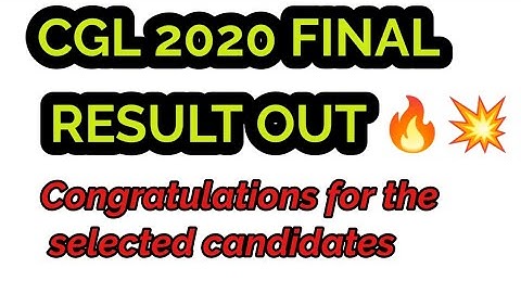 CGL 2020 FINAL RESULT OUT 🔥🥳|| KINDLY SKIP CHSL 2020 DV🙏🙏