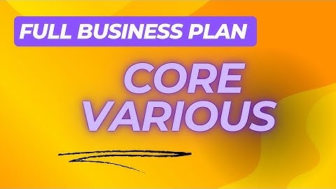 CORE VARIOUS FULL BUSINESS PLAN HINDI (BEST PRESENTATION)