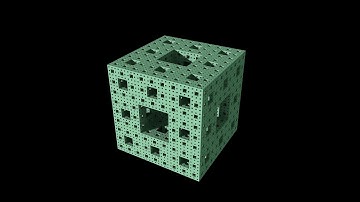 3D fractal: Menger/Sierpinski sponge/cube with removed central cube