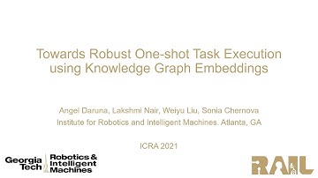 ICRA 2021: Towards Robust One-shot Task Execution using Knowledge Graph Embeddings