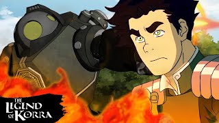 Bolin LAVABENDS Kuvira's Mechs 🌋 | Full Scene | The Legend of Korra