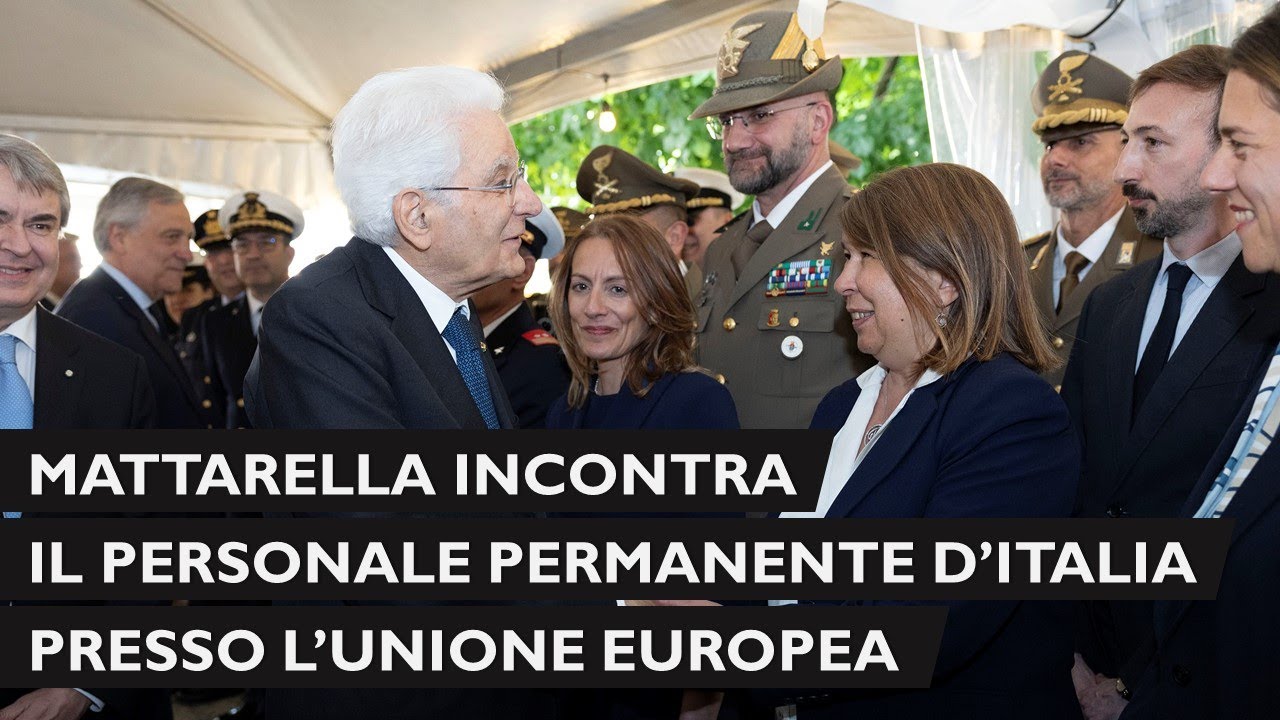 Mattarella incontra il personale della Rappresentanza Permanente d'Italia presso l'Unione Europea