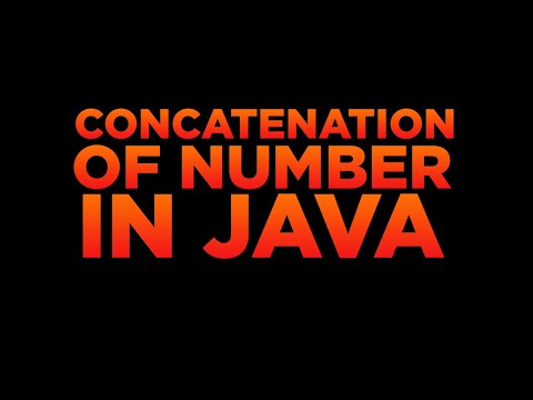 Concatenation of number in java