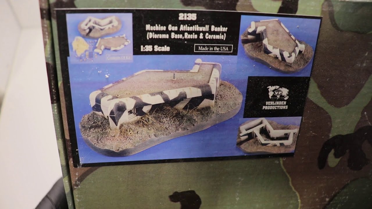 Unboxing 1/35 Machine Gun Atlantik wall Bunker Verlinden 2135