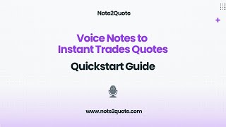 Use Your Voice: Dictate Job Notes Straight Into a Quote