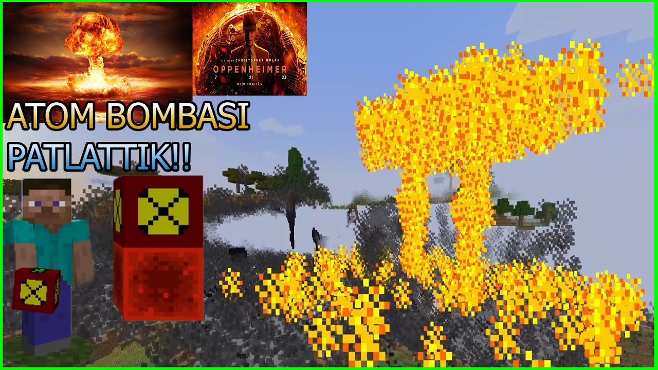 Minecraft Atom Bombası Patlattık! Dünyaların Yıkıcısı Oppenheimer - YouTube