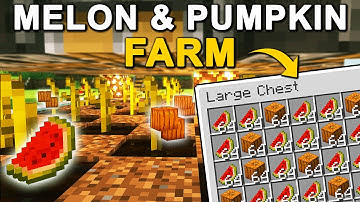 EASY Automatic Melon + Pumpkin Farm in Minecraft 1.21+ (Tutorial)