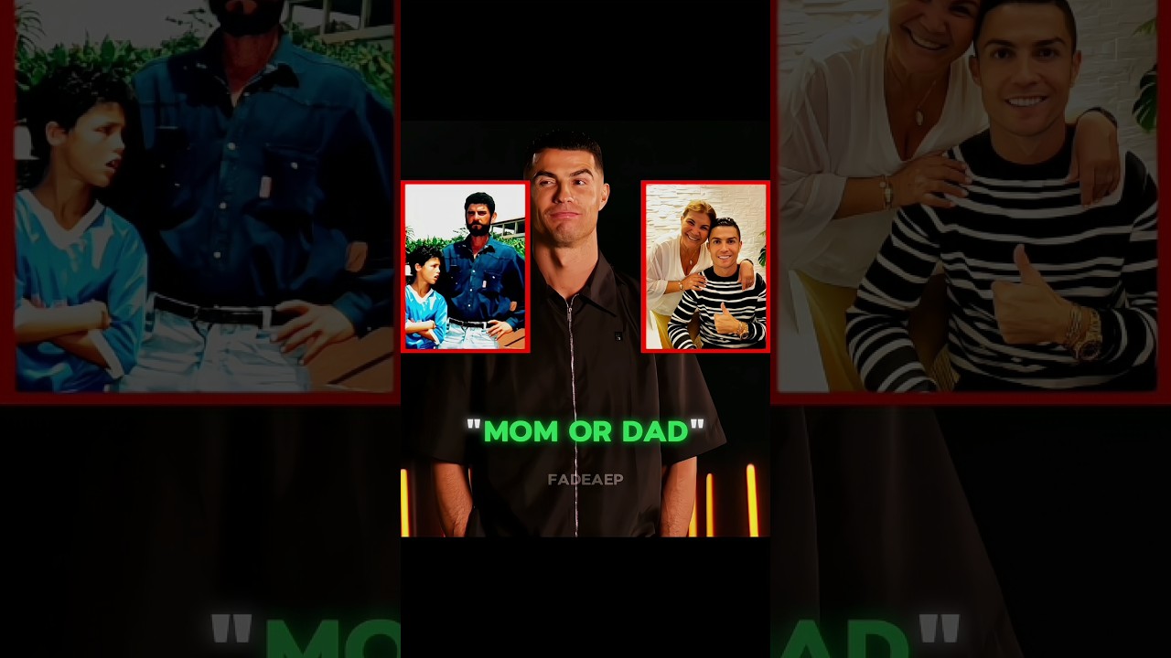 Ronaldo choose his mom or dad 💝