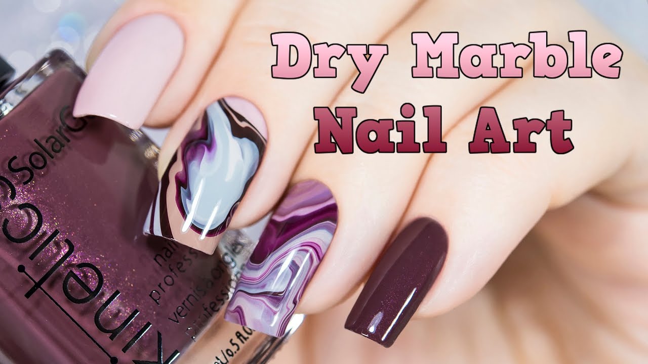 Dry Marble Nail Art