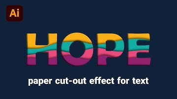 how to make a paper cut-out effect for text | Adobe illustrator tutorial