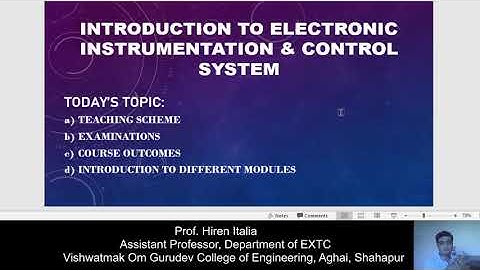 (Electronic Instru. & Control System) Syllabus & Introduction, Mumbai University