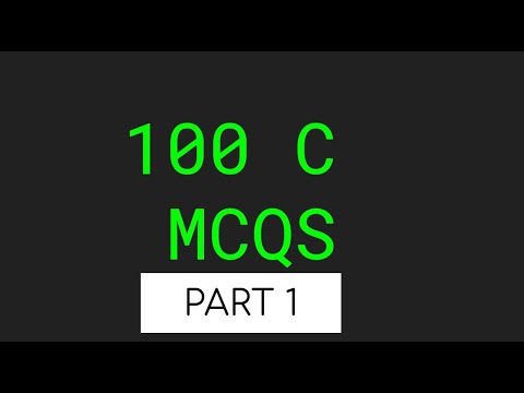 C Programming 100 mcqs (Important Questions Set) | placement | part 1 ...