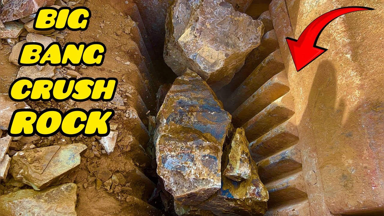 How to Big Rock Crusher Machine work A Giant in Action Satisfy Sound A ...