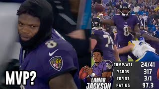 Lamar Jackson 'SURGICAL' Rain Game Performance ☔️🔥 Ravens vs Rams 2023 Highlights