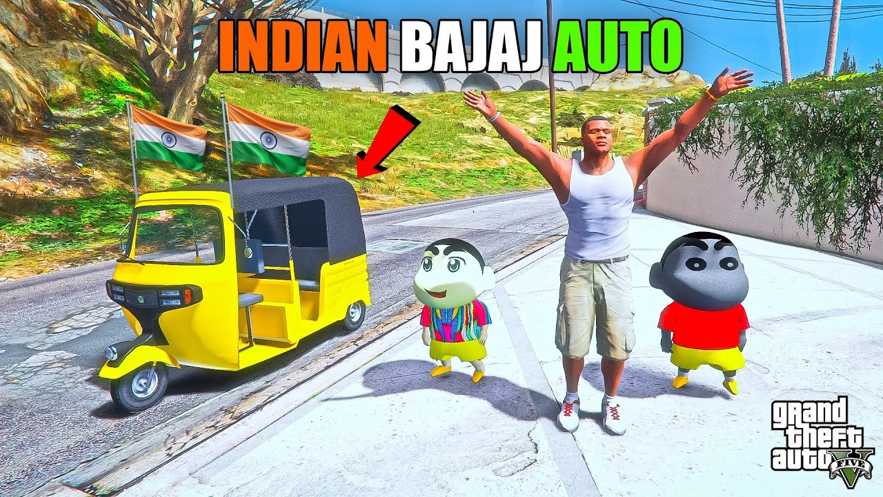 Franklin and Shinchan & BlackChan Buy Indian Bajaj Auto And Start Transport Business in GTA 5