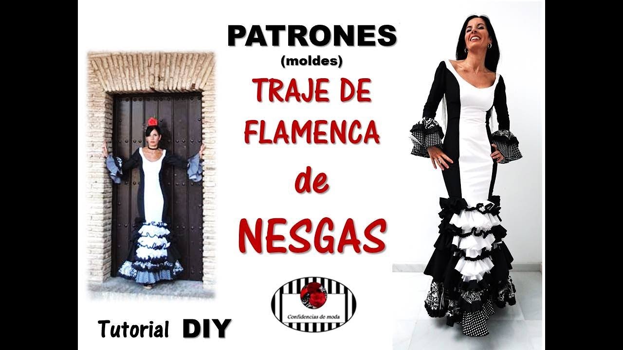 DIY. Cómo hacer los PATRONES (moles)  del TRAJE DE FLAMENCA DE NESGAS. Tutorial