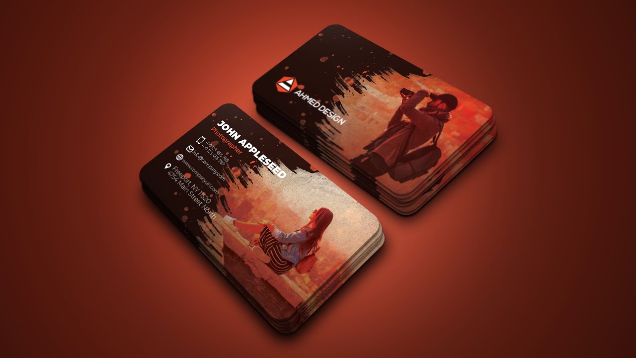 How to Make a Photography Business Card Design in Photoshop CC 2022