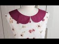 The easiest and fastest way to sew Peter Pan collar | Sewing Techniques for Beginners